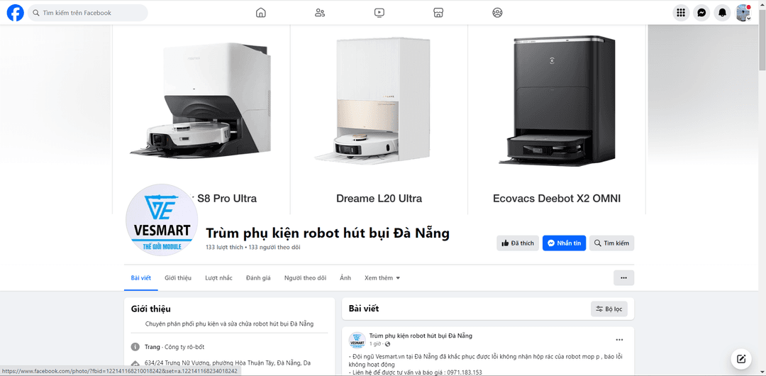 Fanpage Trùm Phụ Kiện Robot Hút Bụi Đà Nẵng